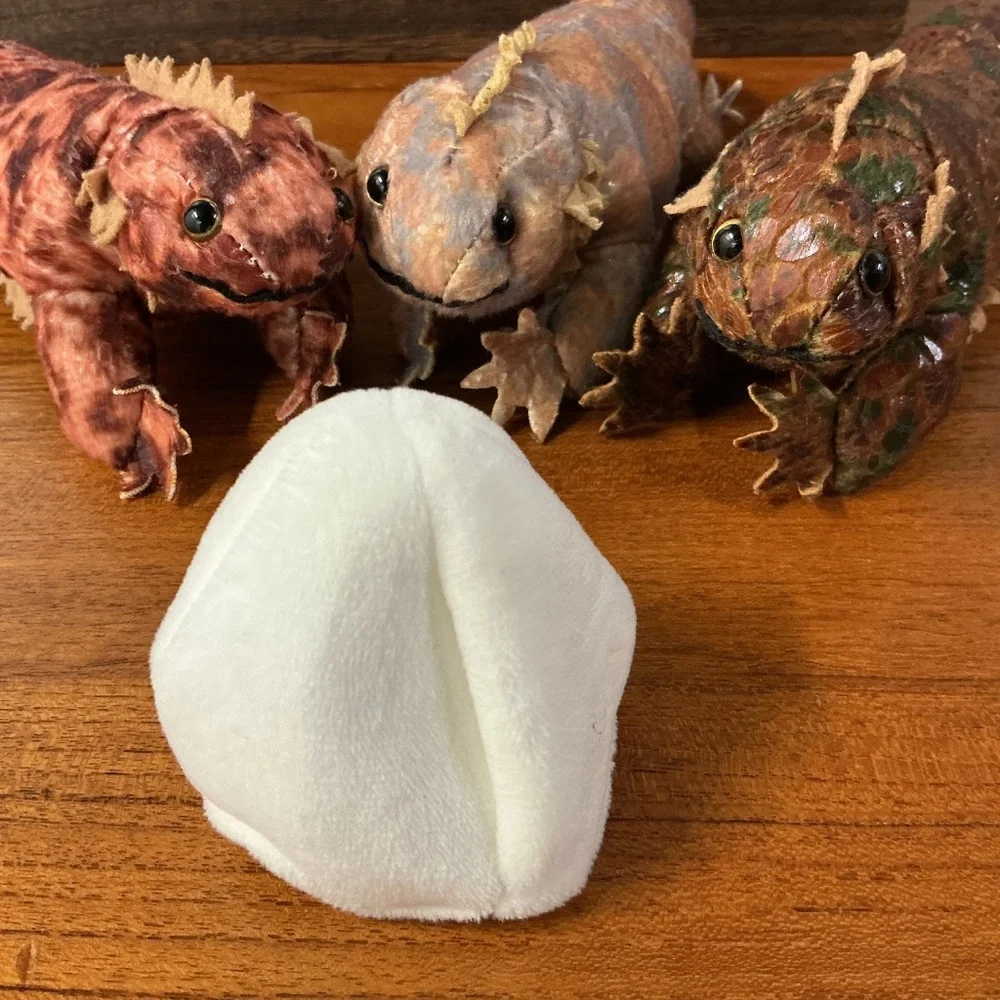 Bearded Dragon Adult Hatchling Egg Reptile Lizard Plush Stuffed Animal Realistic
